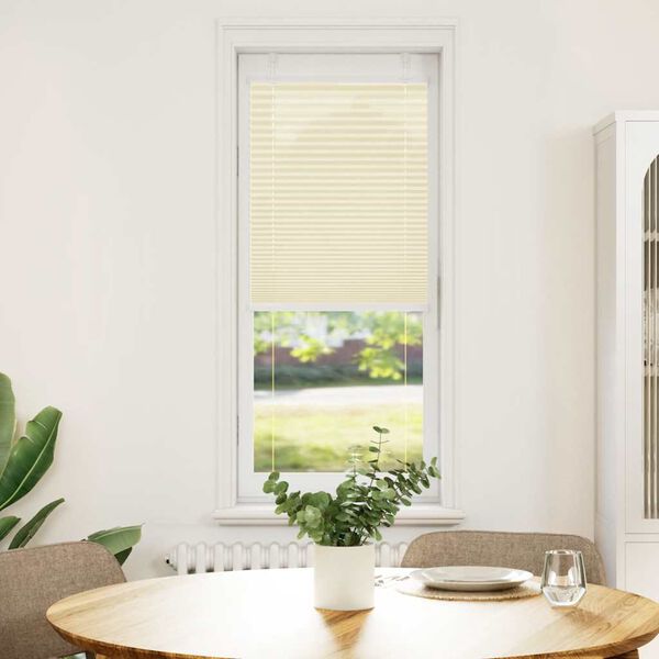 vidaXL Roleta plisowana kremowa 50x100 cm Szerokość tkaniny 49,4cm