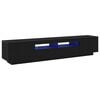 vidaXL Zestaw szafek RTV Ze LED Lights 2 pcs Czarny 200 x 35 x 40 cm