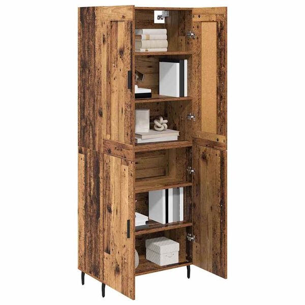 vidaXL Highboard 2 pcs Stare drewno Materiał drewnopochodny
