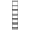 vidaXL Regał na książki/przegroda, szary dąb sonoma, 40x30x198 cm