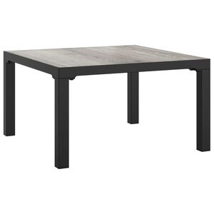 vidaXL Ogrodowy stolik kawowy, szary, 55x55x31 cm, DPC i stal