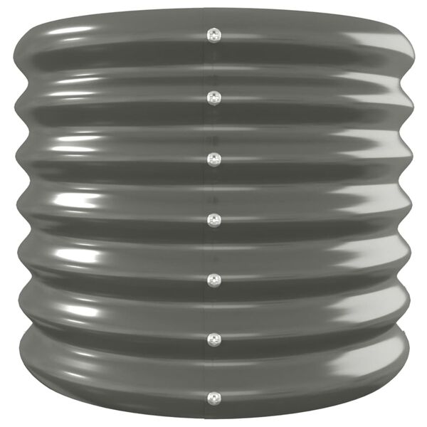 vidaXL Podwyższona donica, stal ocynkowana 260x40x36 cm, szara