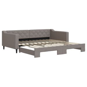 vidaXL Sofa rozsuwana, kolor taupe, 100x200 cm, tkanina
