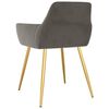 vidaXL Krzesła stołowe, 4 szt., ciemnoszare, obite aksamitem