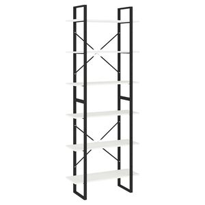 vidaXL Wysoki regał, biały, 80x30x210 cm, lite drewno sosnowe