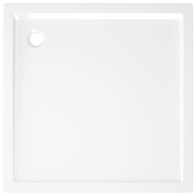 vidaXL Kwadratowy brodzik prysznicowy, ABS, biały, 80x80 cm