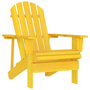 vidaXL Krzesło ogrodowe Adirondack, lite drewno jodłowe, ż&oacute;łte