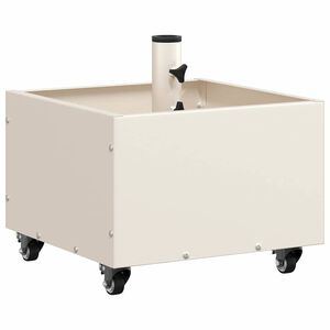 vidaXL Podstawa do parasola Biały 45 x 45 x 45 cm Stal