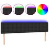 vidaXL Zagł&oacute;wek do ł&oacute;żka z LED, czarny, 200x5x78/88 cm, sztuczna sk&oacute;ra