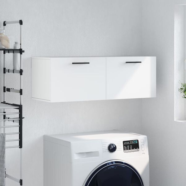 vidaXL Szafka wisząca, biała, 100x36,5x35 cm, materiał drewnopochodny