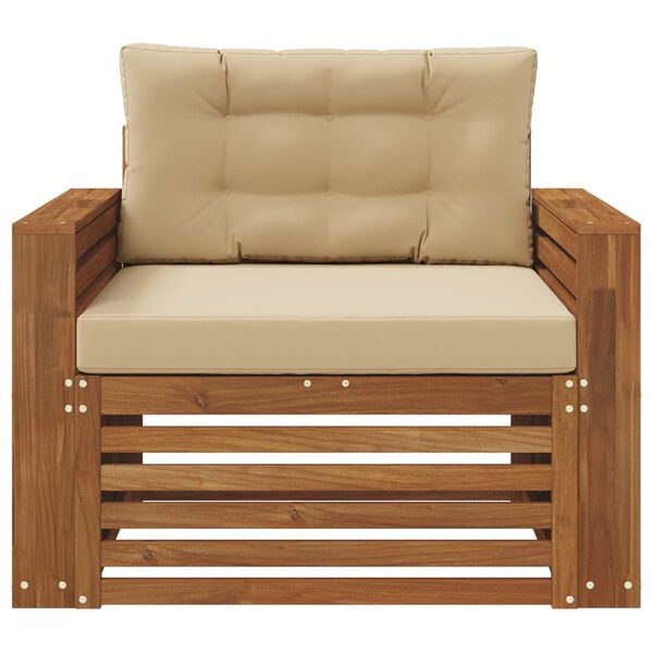 vidaXL Zestaw sof na zewnątrz Lite drewno akacjowe i poliester