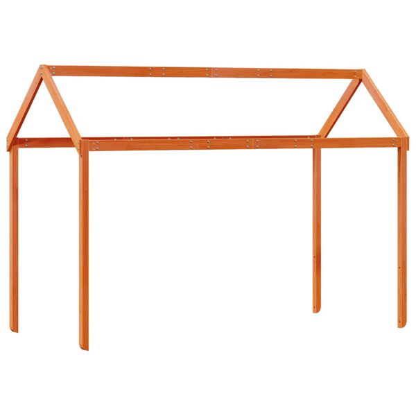 vidaXL Daszek do łóżka dziecięcego, woskowy brąz, 217x95,5x159 cm