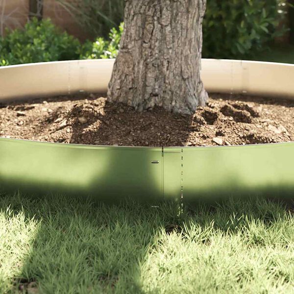 vidaXL Obrzeża trawnikowe 5 pcs Srebrny 100 x 25 x 0,07 cm