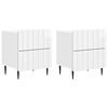 vidaXL Szafka Nocna 2 pcs Biały wysoki połysk 43 x 34,5 x 49,5 cm