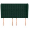 vidaXL Zagł&oacute;wek uszak, ciemnozielony, 147x23x118/128 cm, aksamit