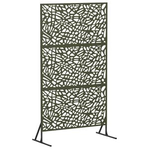 vidaXL Ekran prywatności 100 x 50 x 180 cm Stal Oliwkowy zielony