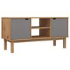 vidaXL Szafka pod TV OTTA, brązowo-szara 113,5x43x57 cm, sosna