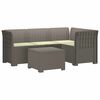 vidaXL Sofa ogrodowa dla 4 os&oacute;b z poduszkami w stylu rattanowym PP