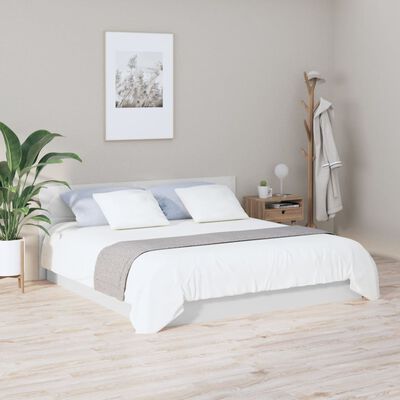 vidaXL Wezgłowie łóżka, biel z połyskiem, 200x1,5x80 cm
