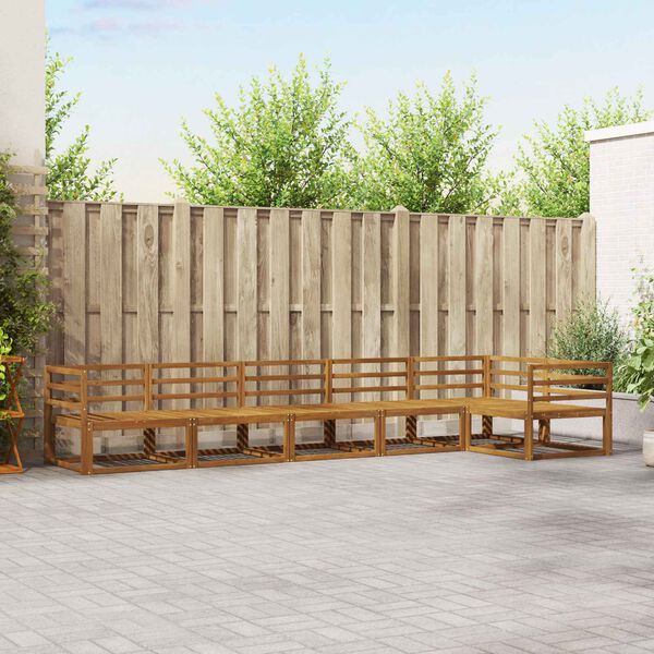 vidaXL Zestaw sof na zewnątrz 6 pcs Naturalny Lite Drewno Akacji