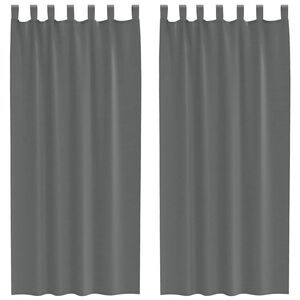 vidaXL Zasłony woalowe z pętelkami 2 szt. Ciemnoszary 140x225 cm