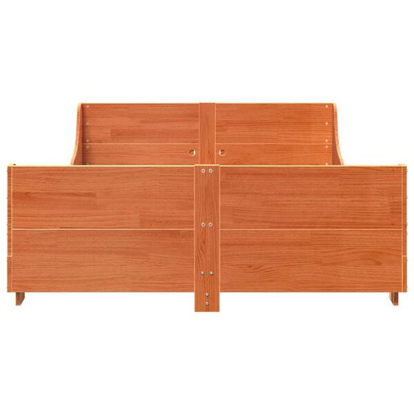 vidaXL Rama ł&oacute;żka bez materaca, woskowy brąz, 120x200 cm, lita sosna