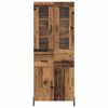 vidaXL Highboard Montowane na ścianie Stare drewno 69,5 x 34 x 180 cm