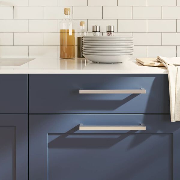 vidaXL Uchwyty do szafek, 10 szt., srebrne, 224 mm, stal nierdzewna