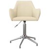 vidaXL Obrotowe krzesła stołowe, 4 szt., kremowe, obite tkaniną