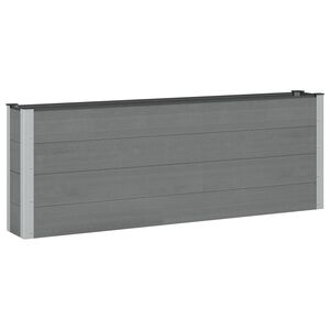 vidaXL Podniesiona rabata ogrodowa 2 szt. Czarny 200 x 30 x 72 cm