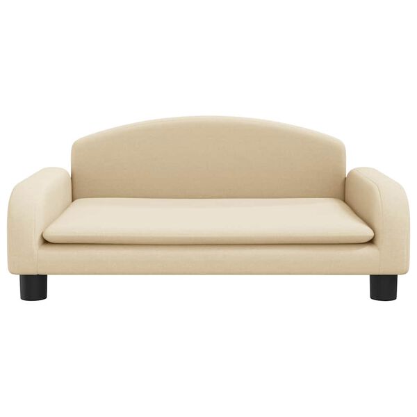vidaXL Sofa dla dzieci, kremowa, 70x45x30 cm, obita tkaniną