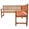 vidaXL Narożna ławka ogrodowa z poduszkami, 150 cm, drewno akacjowe