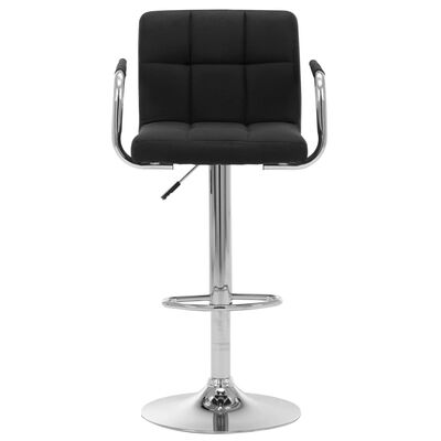 vidaXL Krzesło barowe, czarne, tapicerowane tkaniną