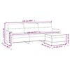 vidaXL 3-osobowa sofa z podn&oacute;żkiem, jasnoszary, 210 cm, tkaniną
