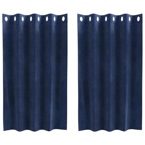 vidaXL Zasłony zaciemniające 2 szt. Ciemnoniebieski 140 x 140 cm Welur
