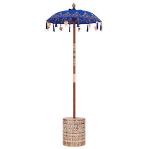 vidaXL Baliński Parasol z Bazą Niebieski 95 x 95 x 260 cm