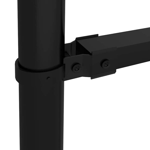 vidaXL Ogrodzenie ogrodowe z wł&oacute;cznią, stalowe, 1781,5 x 125 cm, czarne