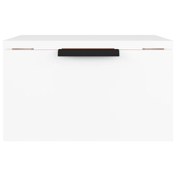 vidaXL Wisząca szafka nocna, biała, 34x30x20 cm