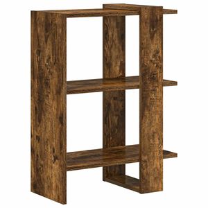 vidaXL P&oacute;łka na książki 2 poziom&oacute;w 52 x 25 x 71,5 cm Dąb wędzony