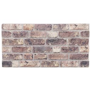 vidaXL Panele ścienne 3D, 10 szt., ciemnobrązowe, 100x50 cm, EPS