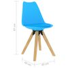 vidaXL Krzesła stołowe, 2 szt., niebieskie