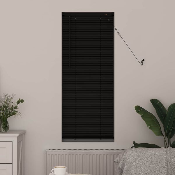 vidaXL Żaluzja wenecka Czarny 150 x 50 cm PVC