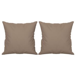 vidaXL Poduszki ozdobne, 2 szt., taupe, 40x40 cm, mikrofibra