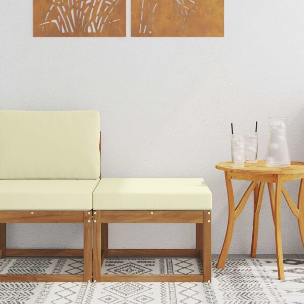 vidaXL Pufa na zewnątrz Lite Drewno Akacji Naturalny