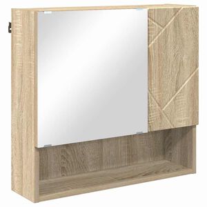 vidaXL Szafka z lustrem Dąb Sonoma 59 x 17 x 55 cm Drewno inżynieryjne