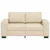 vidaXL Sofa 2-osobowa kremowa 160x77x82 cm Tkanina