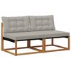 vidaXL 2 szt. Środkowa sofa ogrodowa Lite Drewno Akacji Naturalny