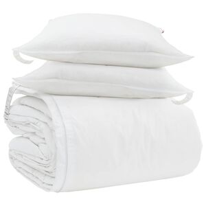 vidaXL Zestaw kołder z poduszką 3 pcs Biały Pi&oacute;ra down