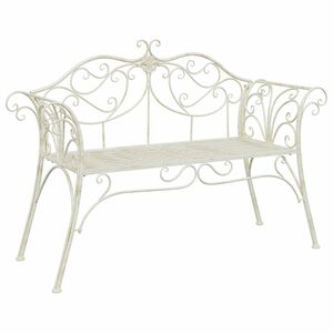 vidaXL Ławka ogrodowa 2-Liczba miejsc 130 x 47 x 90 cm Stal