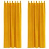 vidaXL Zasłony zaciemniające 2 pcs Musztardowy Ż&oacute;łty 140 x 260 cm